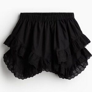 H&M Tiered Skirt with Eyelet Embroidery size S